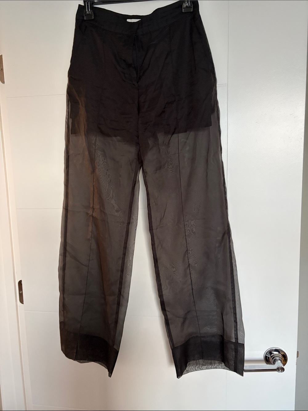H&M Black Sheer Wide-Leg Pants